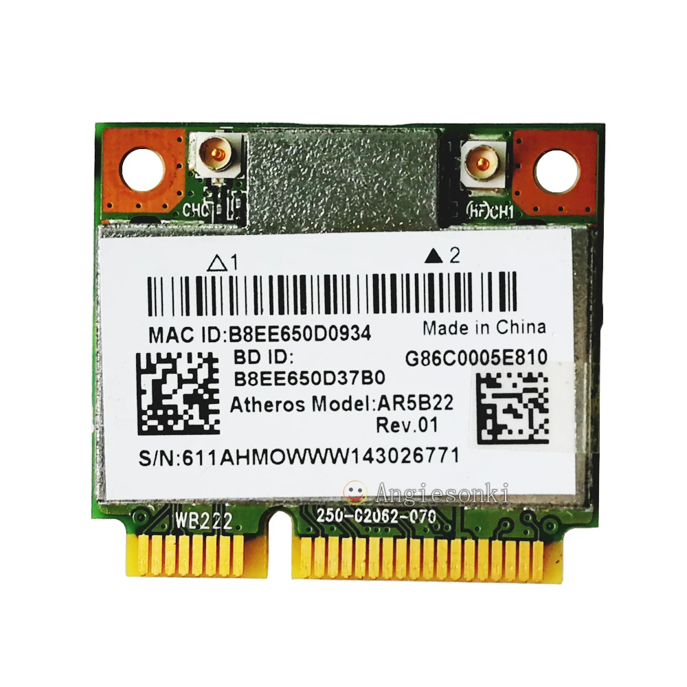 Двухдиапазонная Беспроводная мини карта AR5B22 AR9462 с BLUETOOTH 2 4 ГГц BT Wi Fi для ноутбука