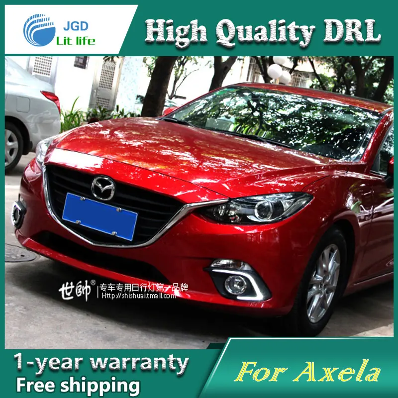 Высокое качество! Дневные ходовые огни 12 в 6000k чехол для Mazda 3 axela 2014 2015 рамка