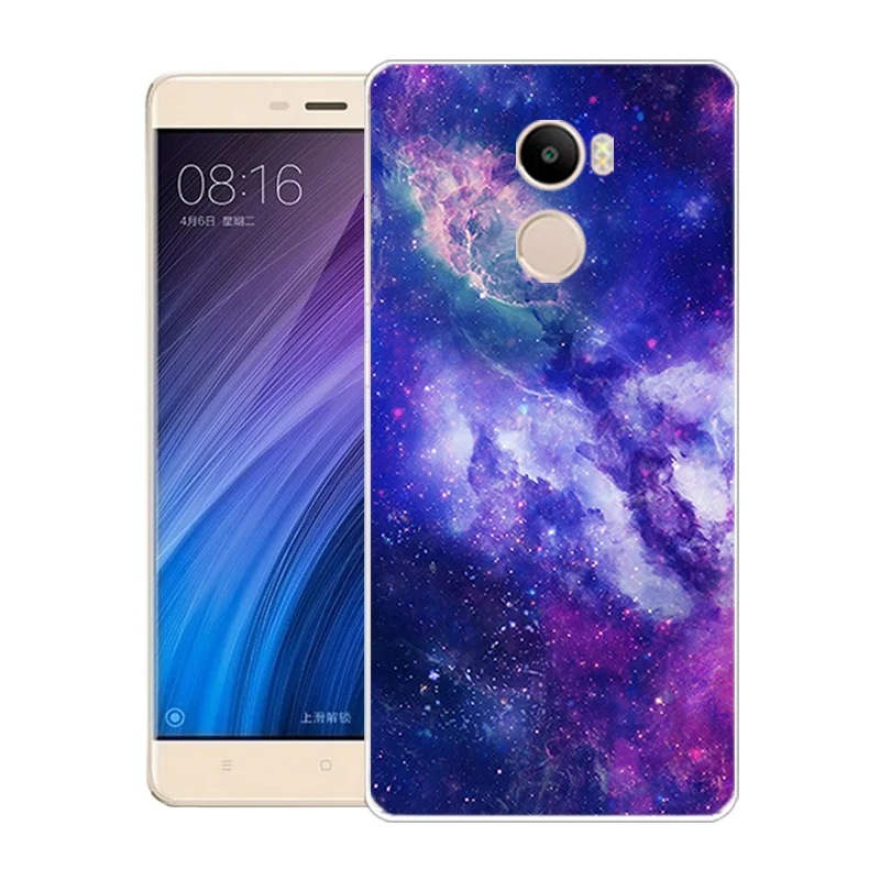 Для Xiaomi Redmi 4 чехлы из мягкого ТПУ силикона для телефонов с принтом Redmi4 5 0 дюйма |