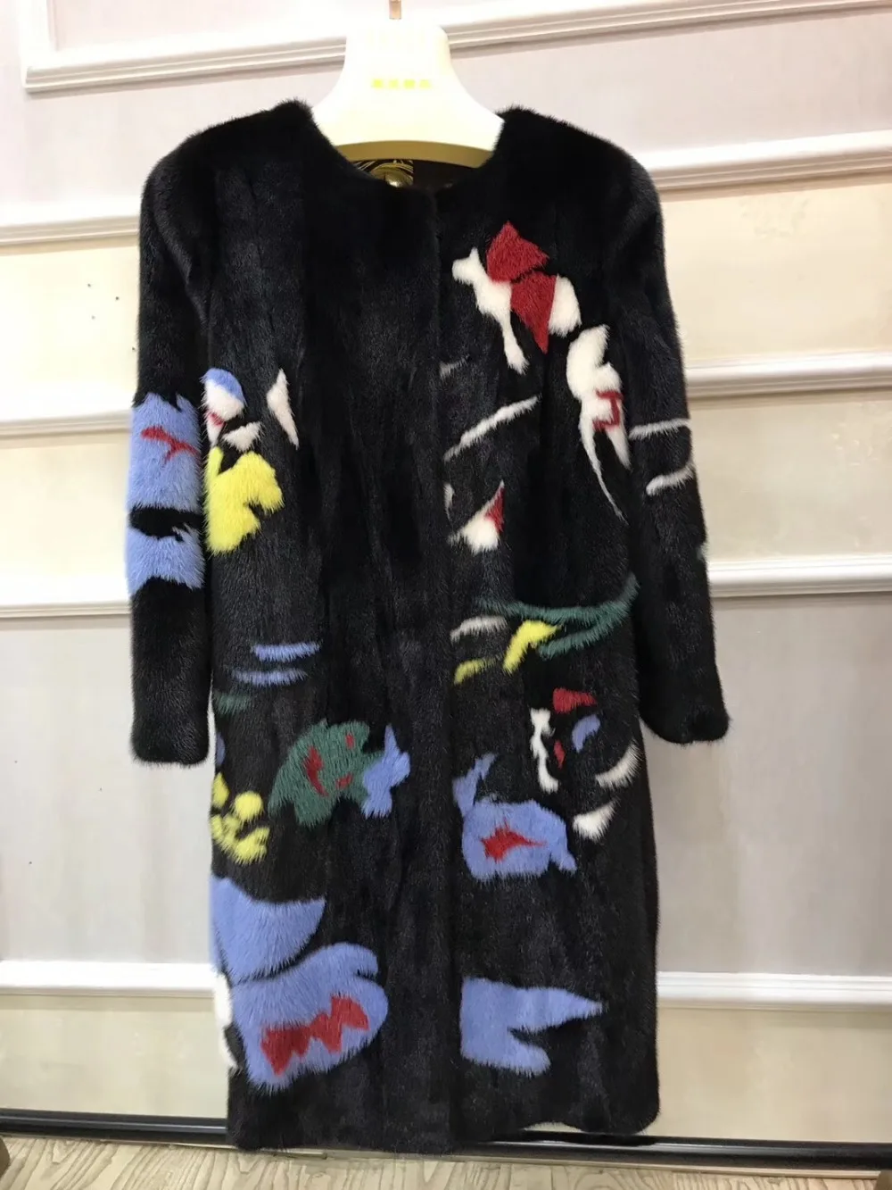 Женская норковая шуба SQXR модная из натурального меха норки|fur real|real mink furreal fur coat |