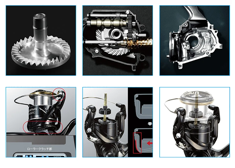 100% оригинальная спиннинговая Рыболовная катушка Shimano SUSTAIN 2500/C3000HG/4000 передаточное