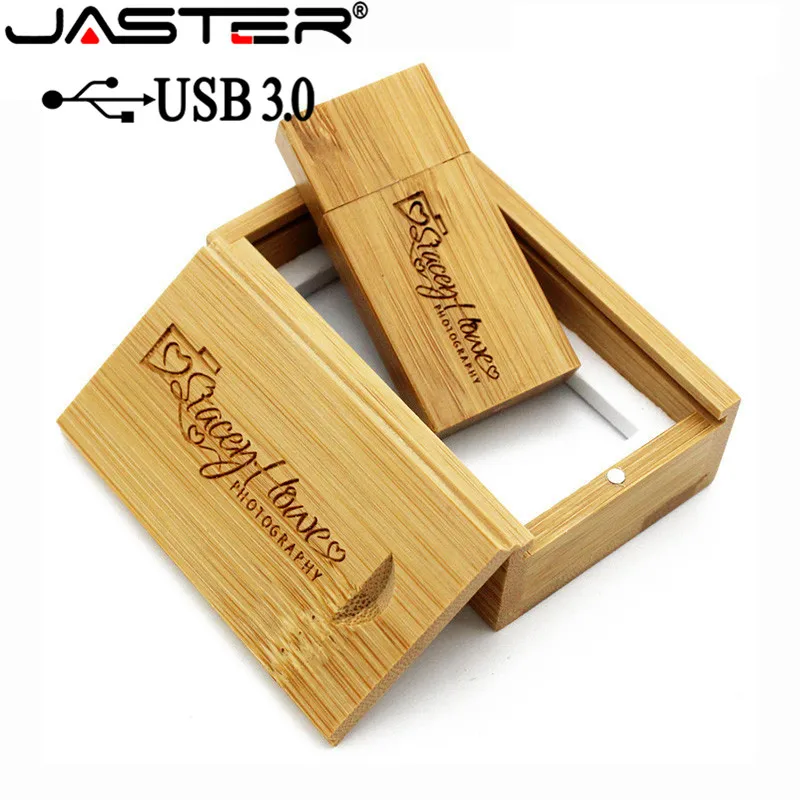 JASTER USB 3,0 деревянный usb+ деревянная коробка usb флэш-накопитель 4 ГБ 8 ГБ 16 ГБ 32 ГБ 64 ГБ свадебная фотография подарок(10 шт. бесплатный логотип
