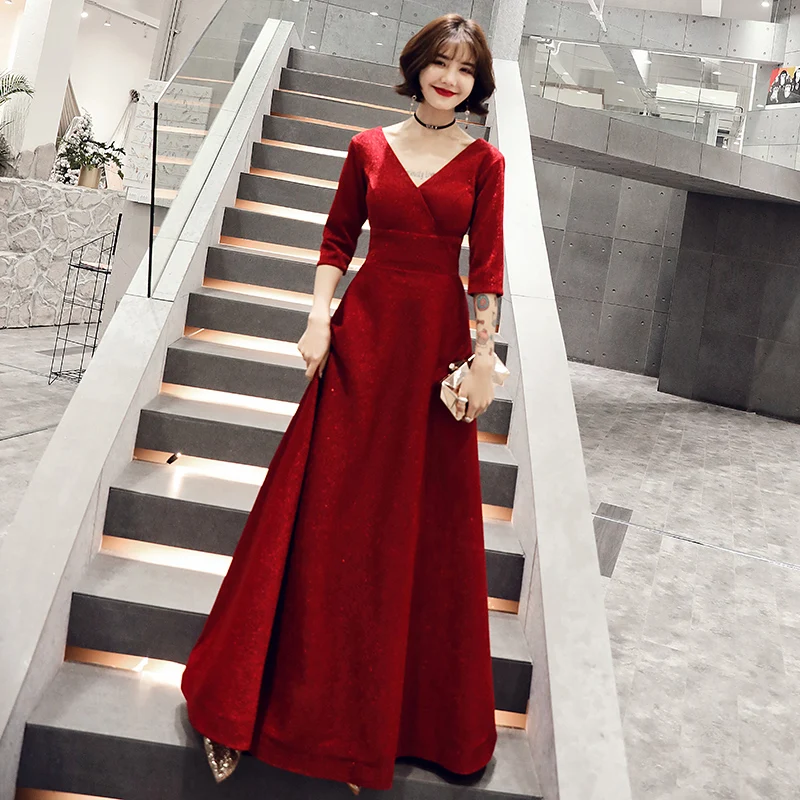 Женское длинное вечернее платье элегантное ТРАПЕЦИЕВИДНОЕ ПЛАТЬЕ до пола с