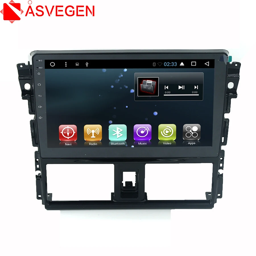 

Asvegen Android 7.1 Car Audio Stereo Bluetooth Multimedia Radio GPS Navigation WIFI 4G DVD Player For Toyota VIOS YARIS L 2014