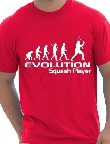 Смешная Мужская футболка для взрослых с изображением сквоша|evolution of man|evolution t-shirtmen