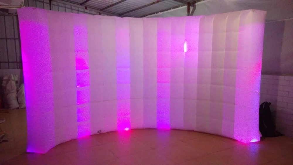 

Inflatable Curved Wall with LED Light Can Change Color for Products Dispay