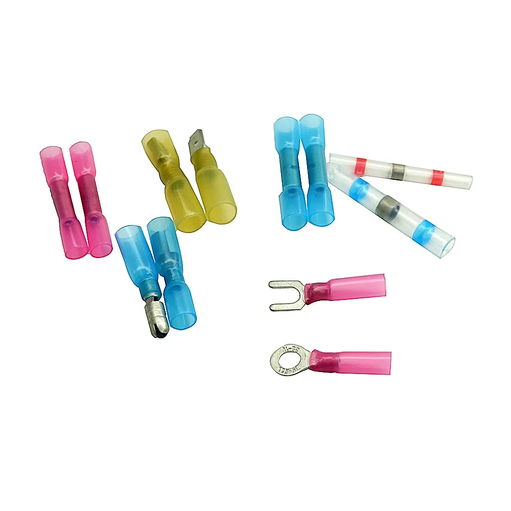 99 шт Смешанные Термоусадочные Припоя терминалы водонепроницаемый припой рукав