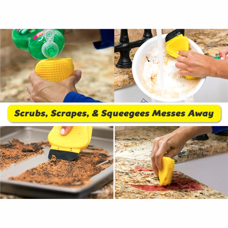 3 в 1 силиконовая губчатая щетка для чистки Hero дропшиппинга Squeegees со встроенным