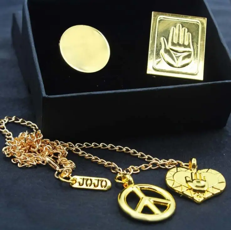 Аниме Джоджо Необычные Приключения Kujo Jotaro значки брошь ожерелье Косплей