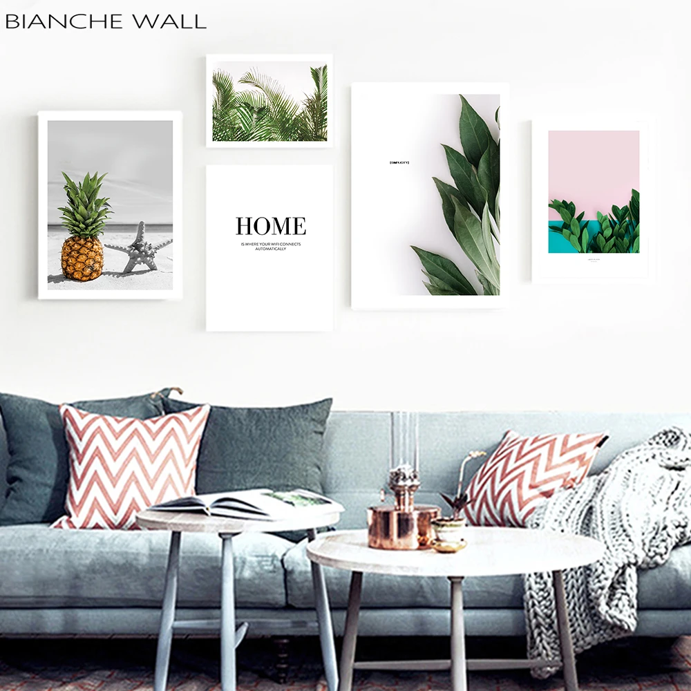 Лист Плакат с ананасом стены искусства холст печать дома цитаты скандинавские