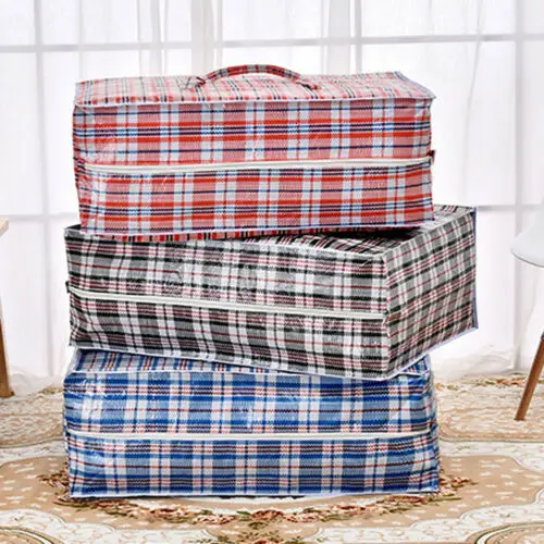 Многоразовая пластиковая большая сумка для хранения белья на молнии, Большая большая Большая вместительная сумка для хранения вещей