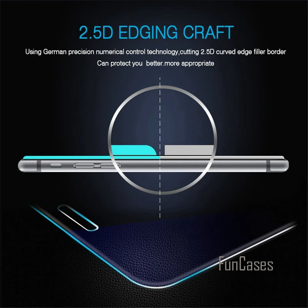 Полное покрытие закаленное стекло для Meizu Pro 7 Защитная пленка экрана 2.5D