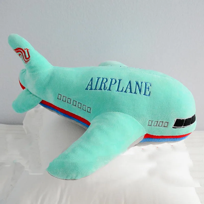 green airplane 50cm Моделирование плюшевый Кот ракета самолет игрушка Мягкая Реалистичная Транспортировочная Подушка креативный мальчик игрушки для декора дома для детей подарок - Цвет: green airplane 50cm