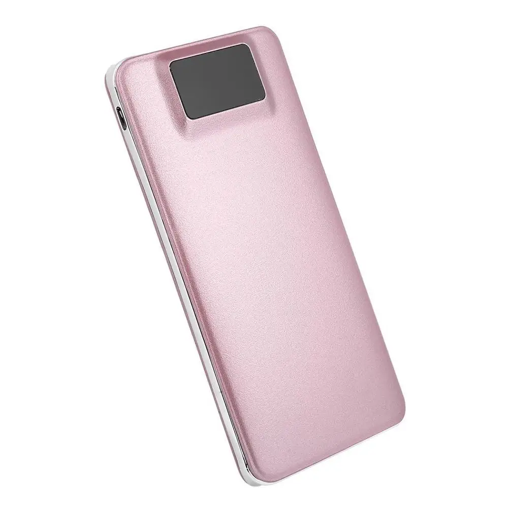 Rose Gold 30000 мАч Внешний светодиодный фонарь на батарейках Портативное Мобильное Зарядное устройство телефон с двойным USB power Bank для Xiaomi Mi iPhone X samsung 8 - Цвет: Rose Gold
