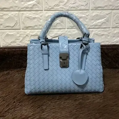 light blue Летние Для женщин из натуральной кожи сумка модный бренд Desige женская сумка овчины плетеные сумки через плечо для Для женщин в римском стиле сумка - Цвет: light blue