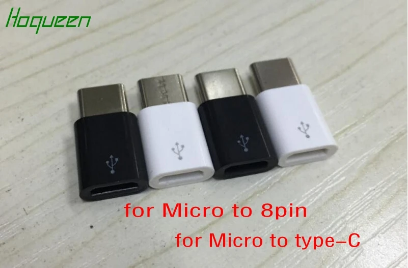 Кабель Micro USB Hoqueen 100 шт. гнездовой 8 штырьковый USB3.1 Type C адаптер для iphone ipod|female