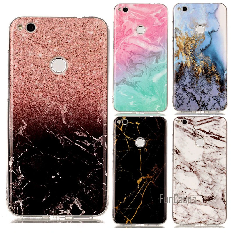 Hoesje capinha Капа для Huawei P9 Lite 2017 p9lite Чехол мягкий силиконовый Мрамор камень крышка