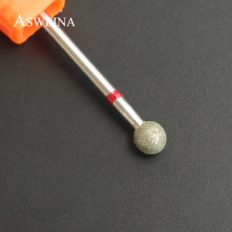 ASWEINA 5,0 мм Алмазное шариковое сверло для ногтей роторное сверло для очистки кутикулы для электрического маникюрного сверла аксессуары для ногтей инструменты для красоты