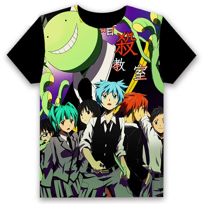 13 Модная мужская футболка, аниме, убийца, класс Korosensei, косплей, короткий рукав, унисекс, повседневная черная футболка, Otaku, Harajuku, топы - Цвет: 13