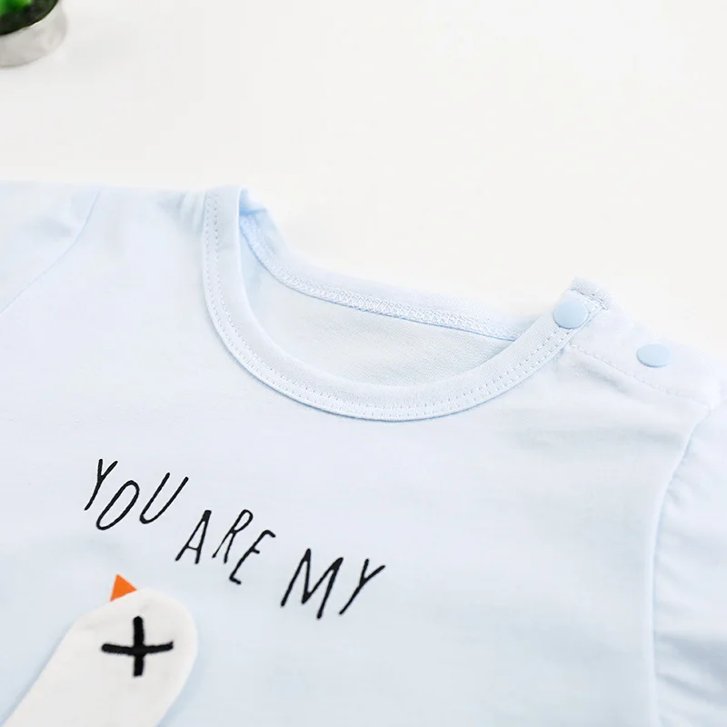 Детская одежда легкий песочник для новорожденных с короткими рукавами летняя