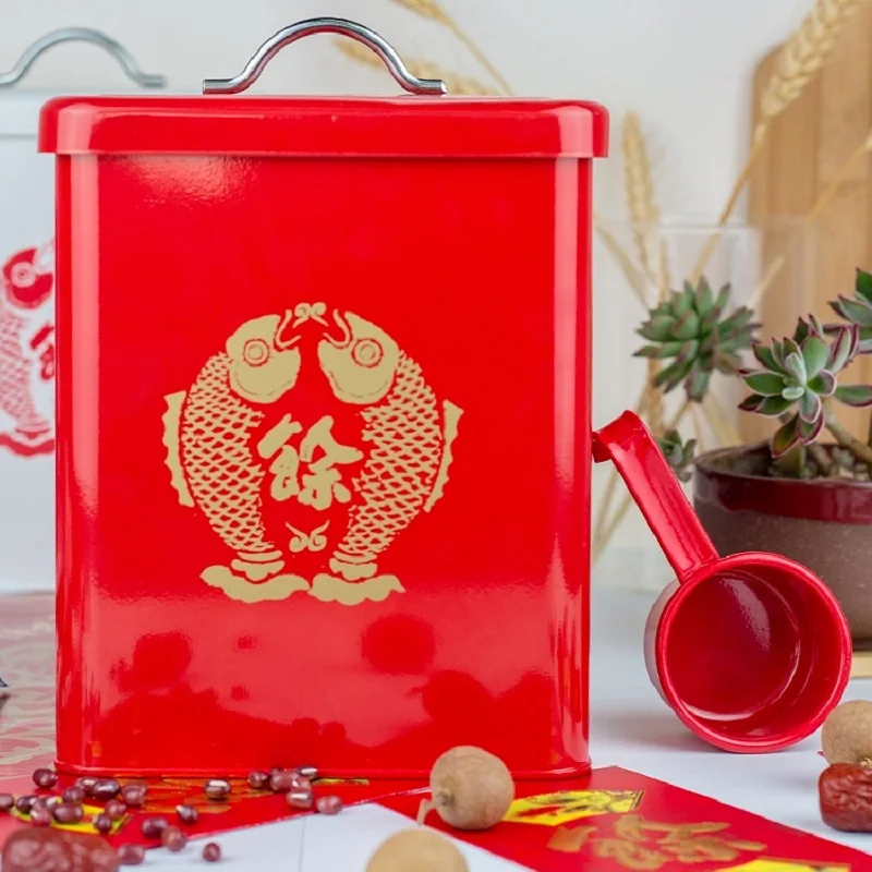 1 шт. красное и белое ведро для риса домашних животных Силиконовое уплотнительное