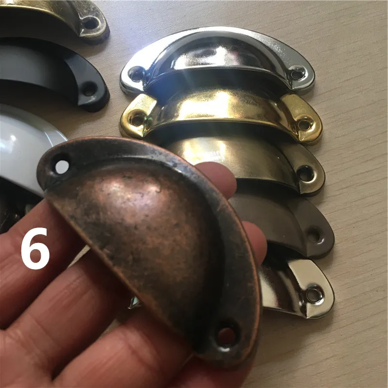 1 шт., винтажная железная ручка для ящика кухонного шкафа, дверные ручки, мебельные ручки, фурнитура антикварный шкаф, ручки, 82 мм - Цвет: 6