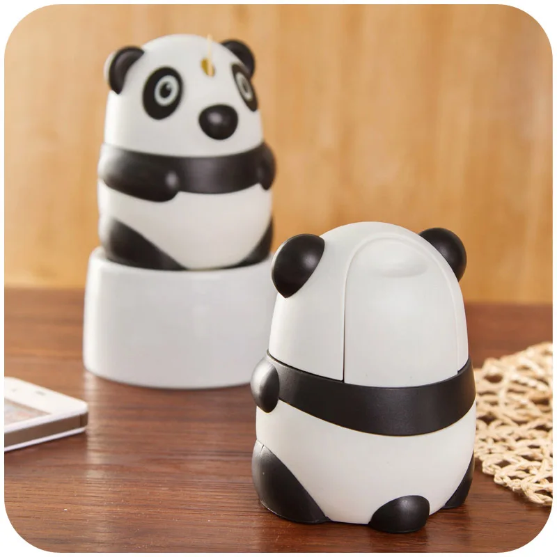 Держатель Для Зубочисток с милой мультяшной пандой автоматическая коробка для