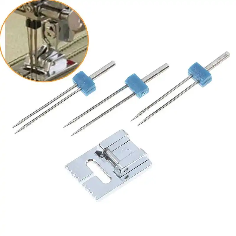 Новое поступление канавки прижимная лапка с 3 размерами двойные иглы штифты для