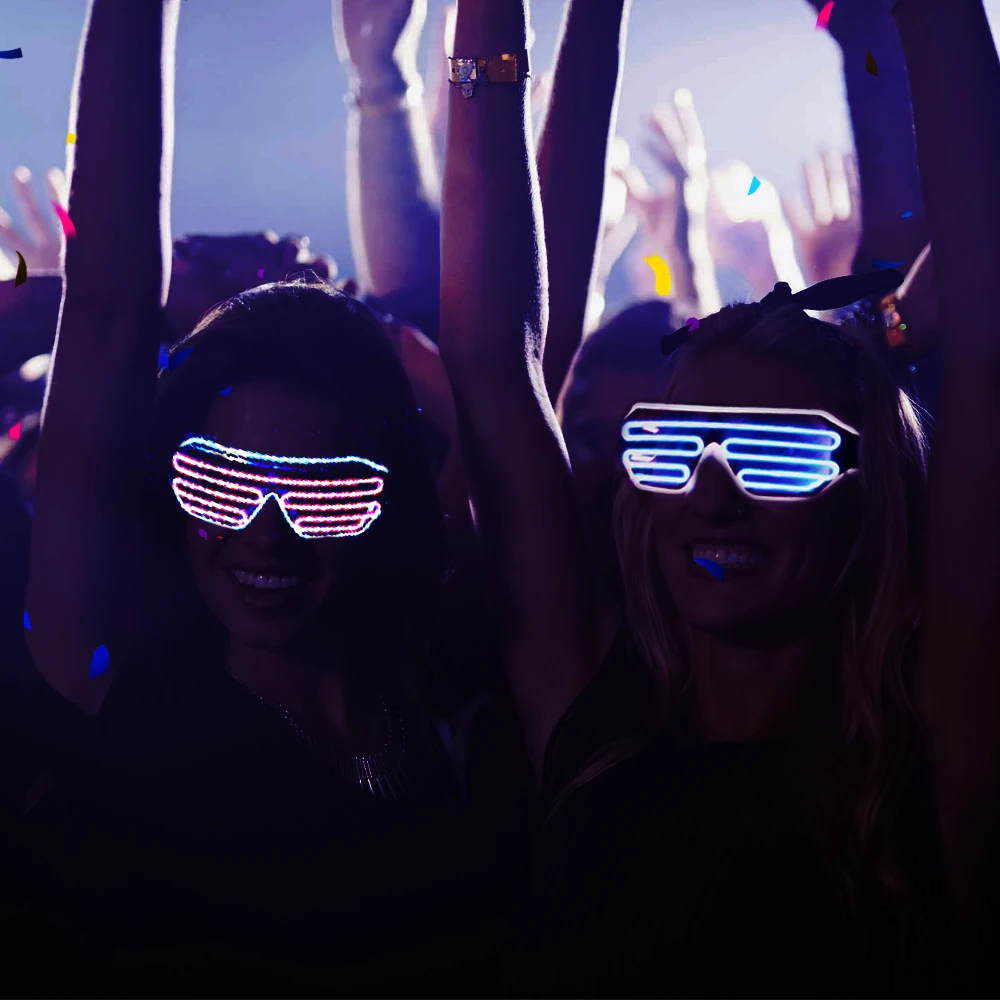 Новинка светодиодный мигающий светящийся Rave Festival неоновые вечерние ночной Светильник из проволоки украшение на Хэллоуин, свадьбу, день рождения