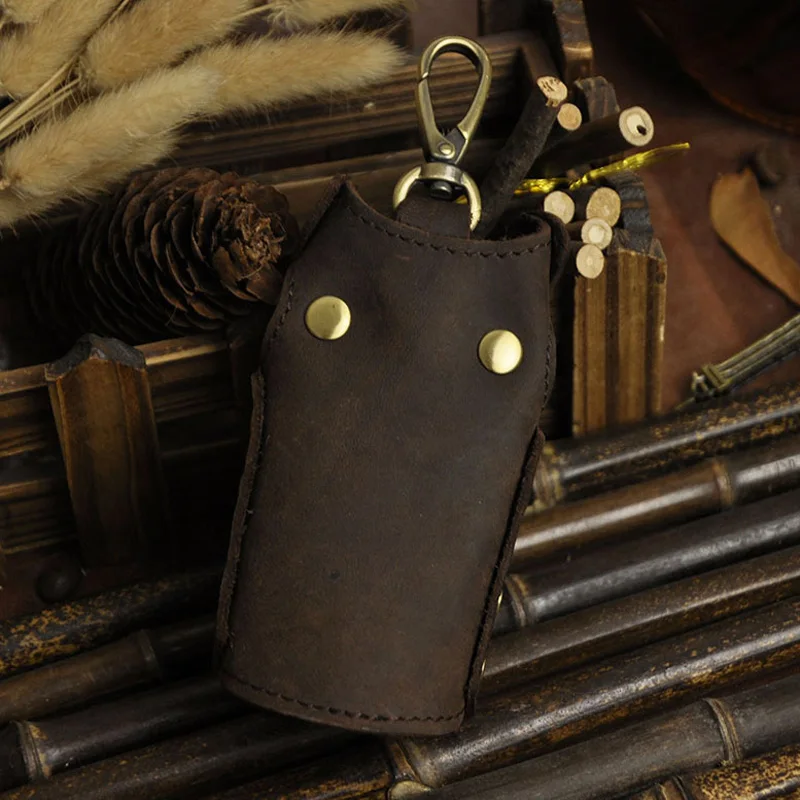 Мужской брелок из натуральной кожи Norbinus автомобильный держатель для ключей