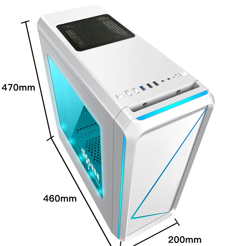 Игровой компьютерный чехол Aigo ATX Mid Tower 240 мм с водяным охлаждением, вентилятор для ПК AIO, поддержка 450*190*470 мм, игровой стиль, оконный чехол, шасси