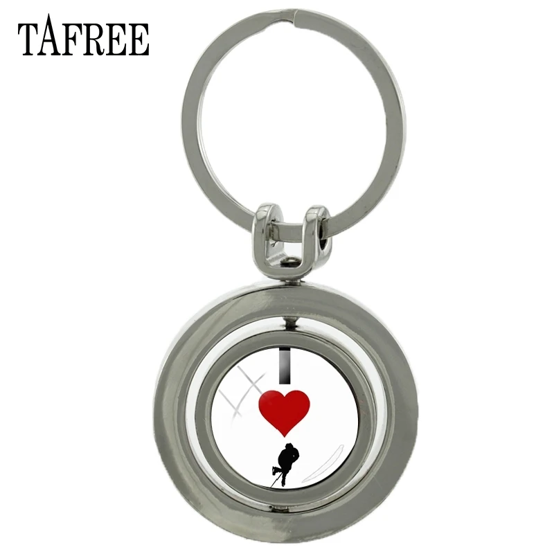 SP490 TAFREE я с надписью Love, хоккейной тематики вращающаяся подвеска брелок Мода мода кольцо для ключей брелок для ключей для Для мужчин папа автомобильный брелок для ключей с ювелирные изделия SP491 - Цвет: SP490