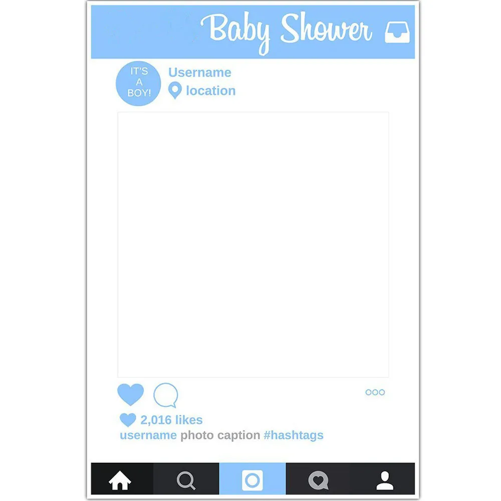 1 шт. Baby Shower селфи Frame Photo Booth Опора плакат - Цвет: PF-BBS