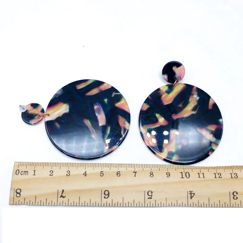 Женские серьги-подвески из ацетата с большими дисками | Украшения и аксессуары