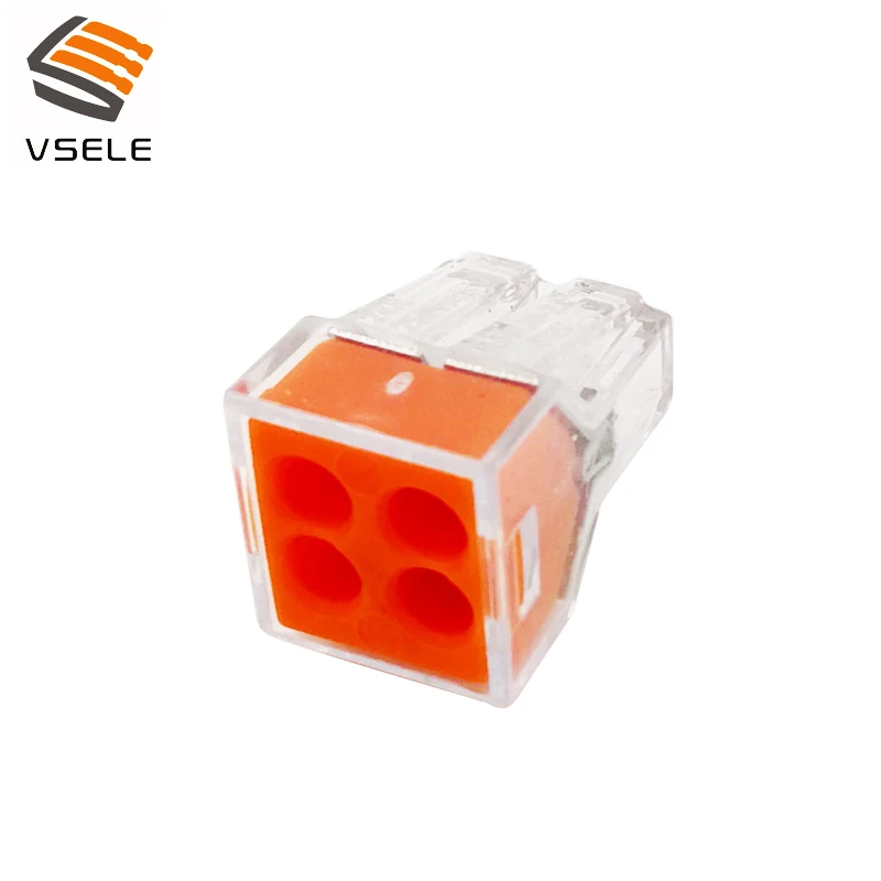 104-A VSELE VSE-101 102 104 106 412 413 103D соединители проводов разъем типа весенний зажимной мини 773 компактный соединитель клеммный блок - Цвет: 104-A