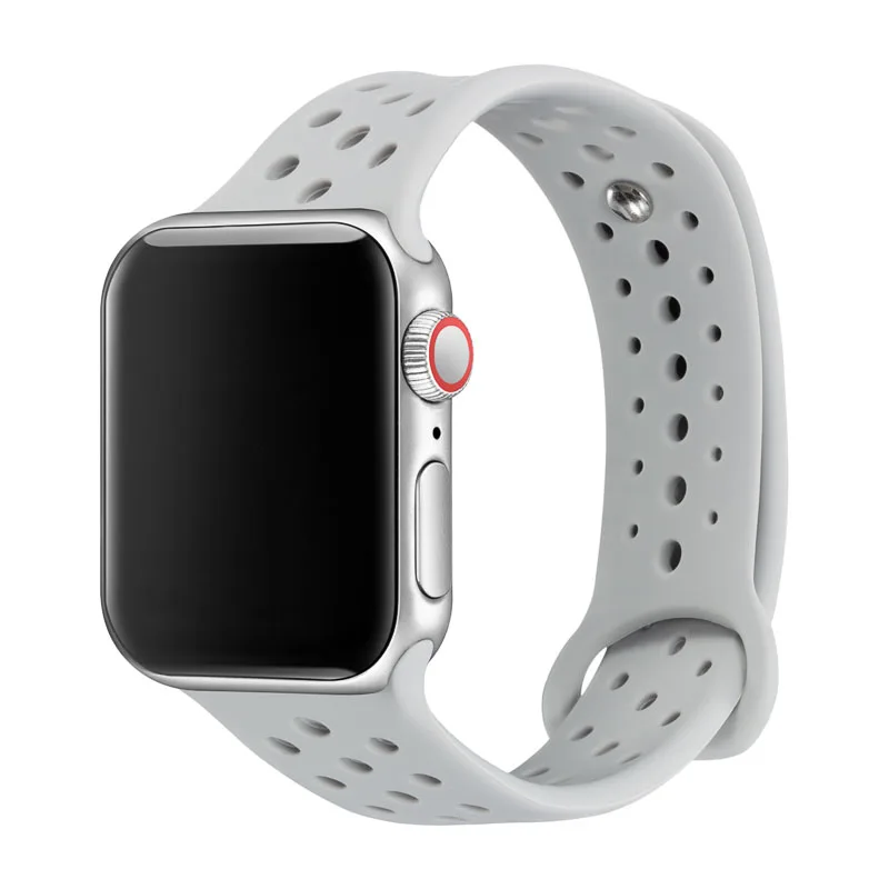 7 Ремешок для наручных часов Apple Watch, ремешок для наручных часов Apple Watch 4/3/2/1 серии замена силиконовые спортивные полосы для наручных часов Iwatch, 81004 - Цвет ремешка: 7