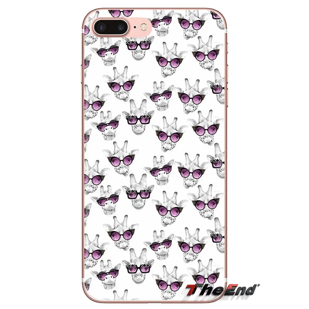 TPU Transparent Shell Cover Giraffe Pattern Collage Art Print For Samsung Galaxy A3 A5 A7 A9 A8 Star A6 Plus 2018 2015 2016 2017 |