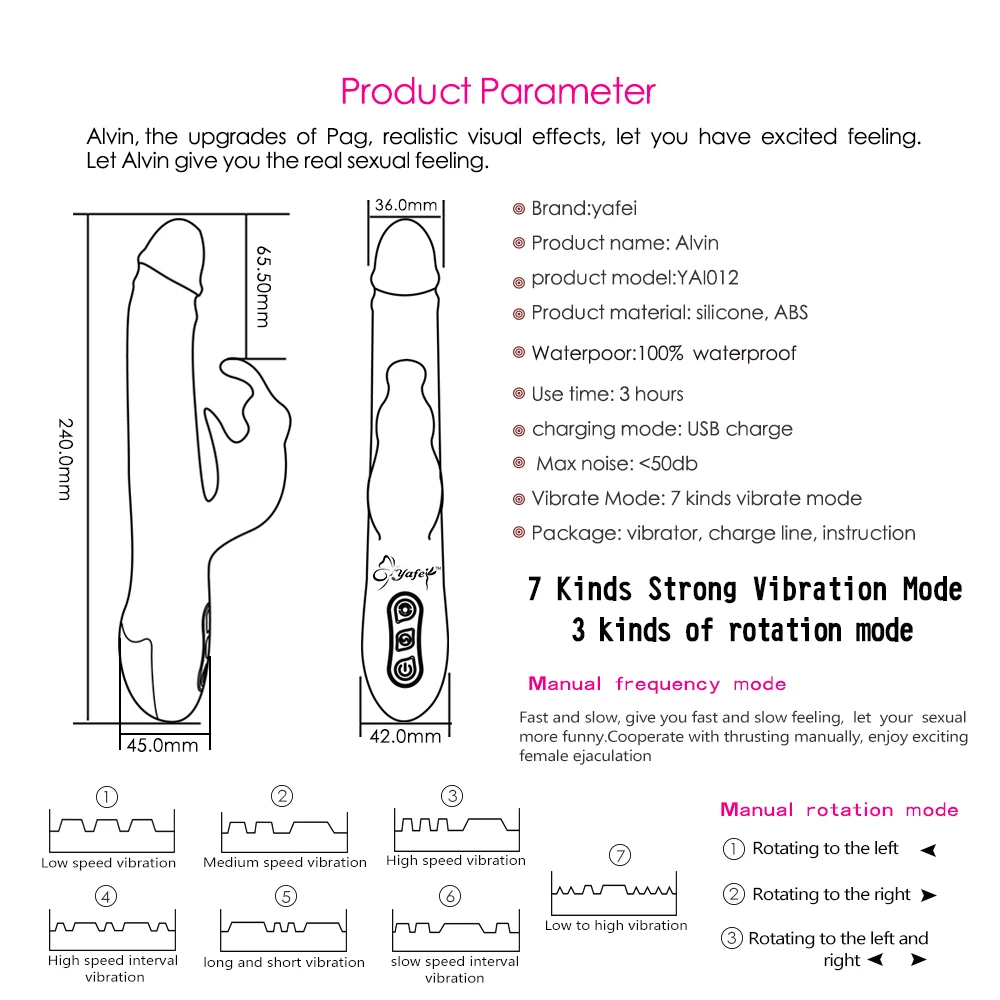 Silicone7 скорость G-Spot вибратор фаллоимитатор для женской мастурбации стимулятор