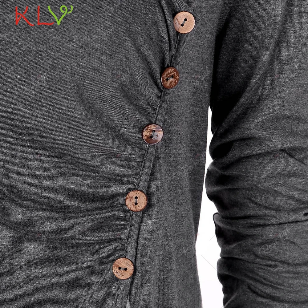 Женский топ размера плюс 5XL Цветочный с пуговицами драпированная Туника Осенняя Modis футболка с длинным рукавом Женская Повседневная Свободная футболка 18Nov7