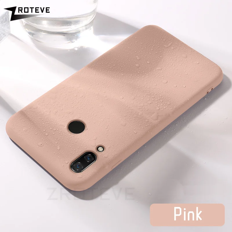 Розовый P Smart чехол ZROTEVE жидкий силиконовый чехол для huawei P Smart Plus+ чехол Гладкий чехол для huawei P Smart Plus чехол s - Цвет: Розовый