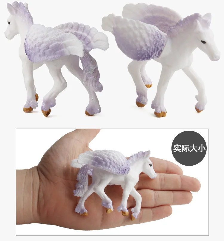 Симпатичные Pegasus Tenma Elves Овцы единорог модель моделирование мини животное лошадь модель Фигурка диких фигур детские развивающие игрушки подарки