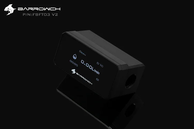 black Курган OLED цифровой дисплей расходомер воды система охлаждения воды двойной G1/4 ''фитинг-Датчик потока - Цвет лезвия: black