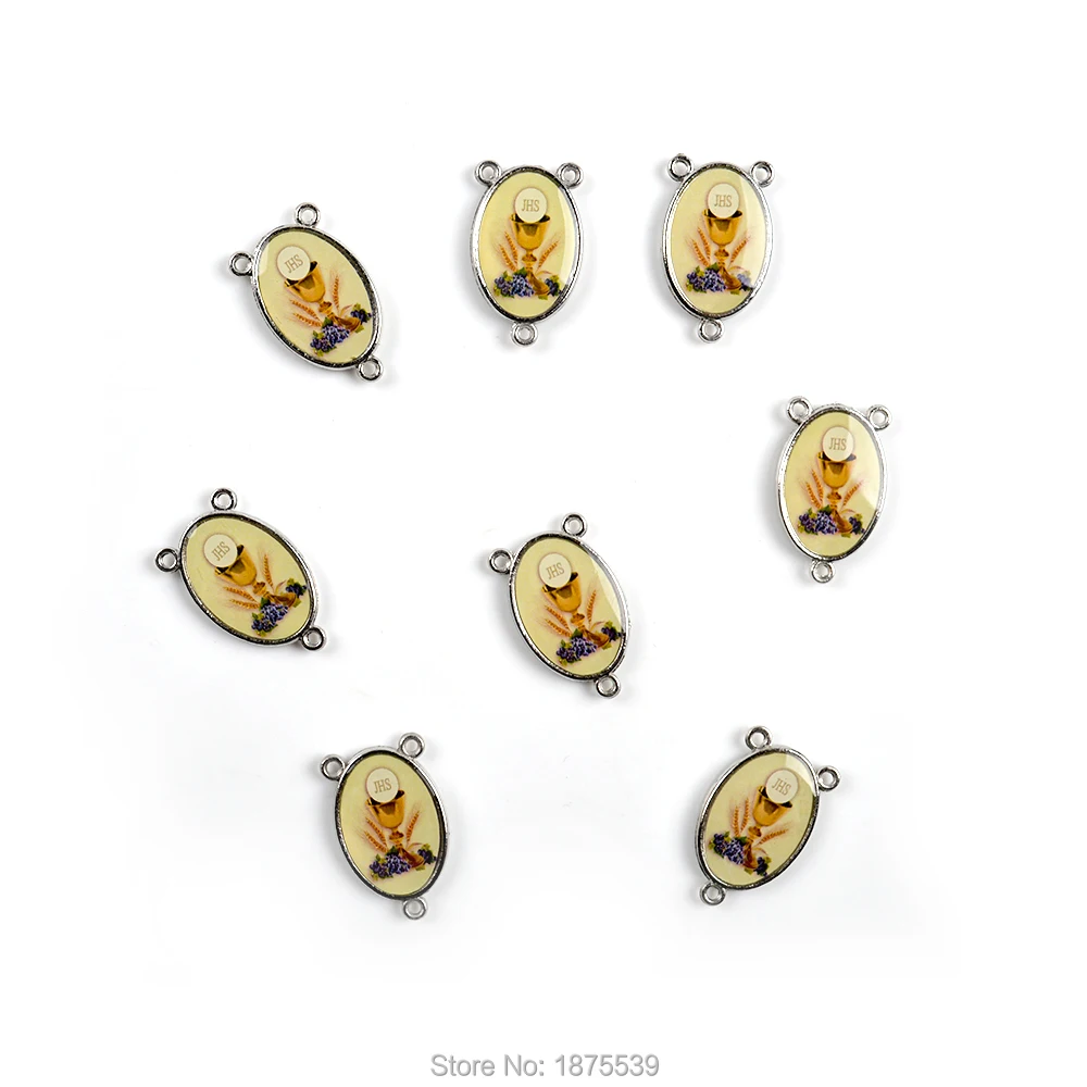 Католическая Розария ожерелье центр медали Первое причастие картонная картина |