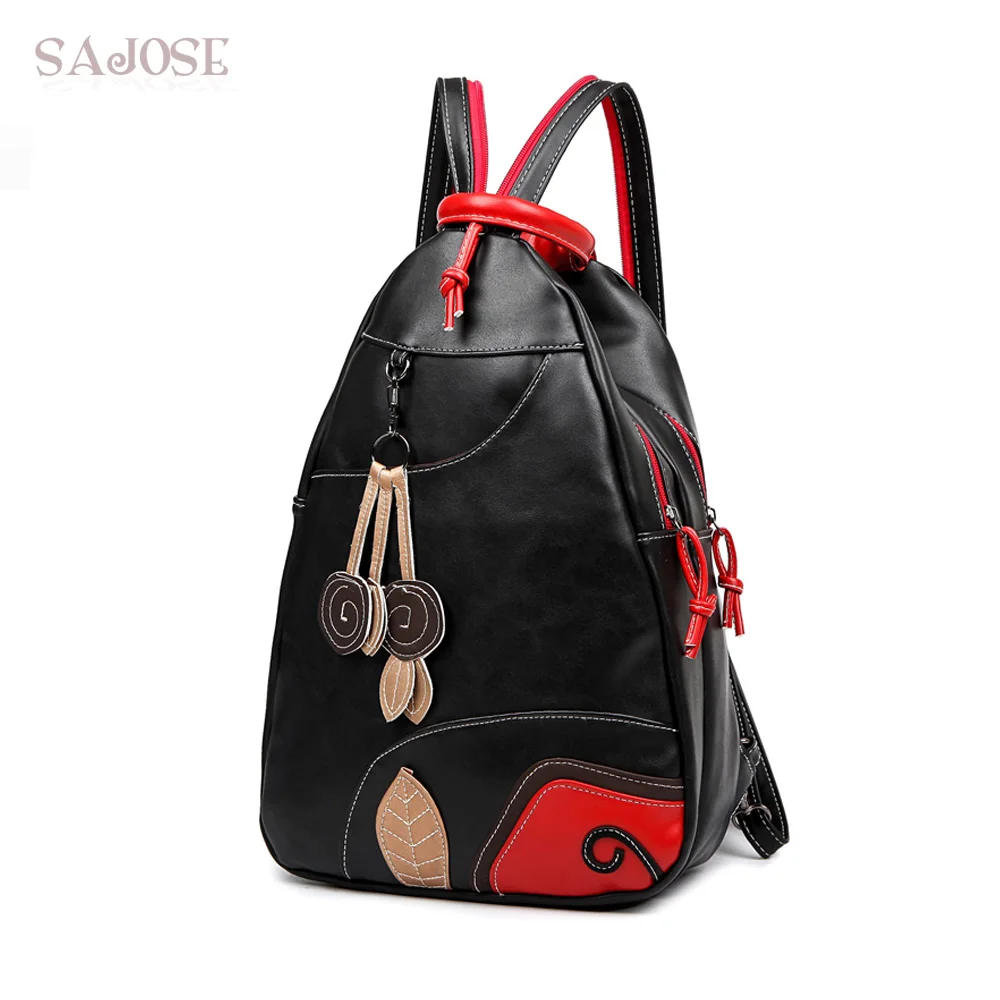 Женский рюкзак в винтажном стиле листьев сумка 3 комплекта Многофункциональный