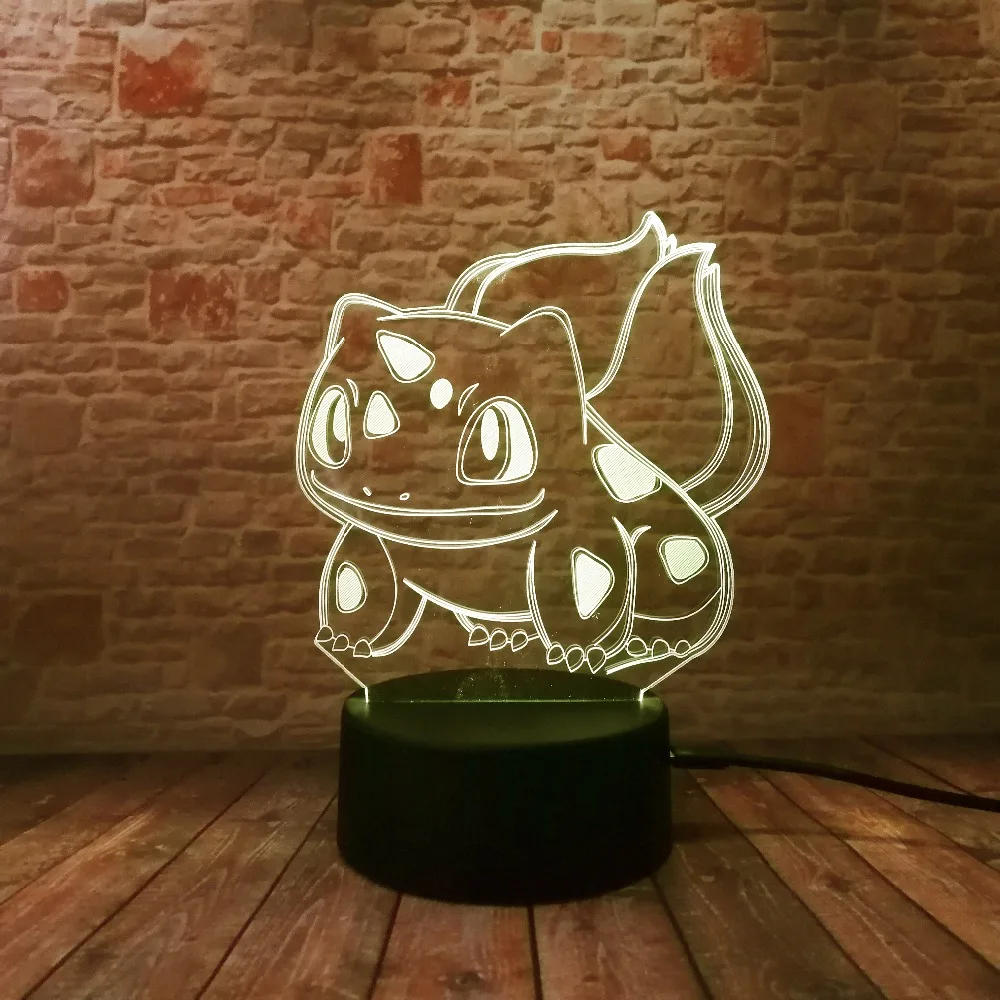 Покемон го 3D фигурка Umbreon Pokeball Bulbasaur Fire Dragon Valor Mystic 7 цветов Изменение ночник детские подарки