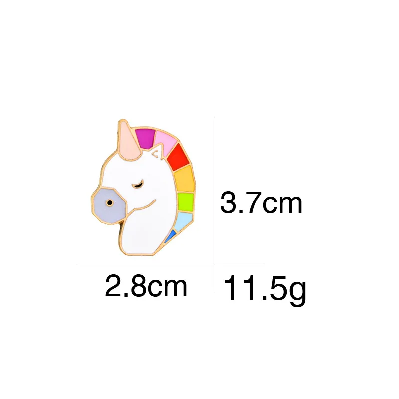 High-quality Creative Color Horsehead BROOCH BADGE Collar Pin Fashion Suit Bag Accessories Good Friends Gift Brooch Wholesale | Украшения и