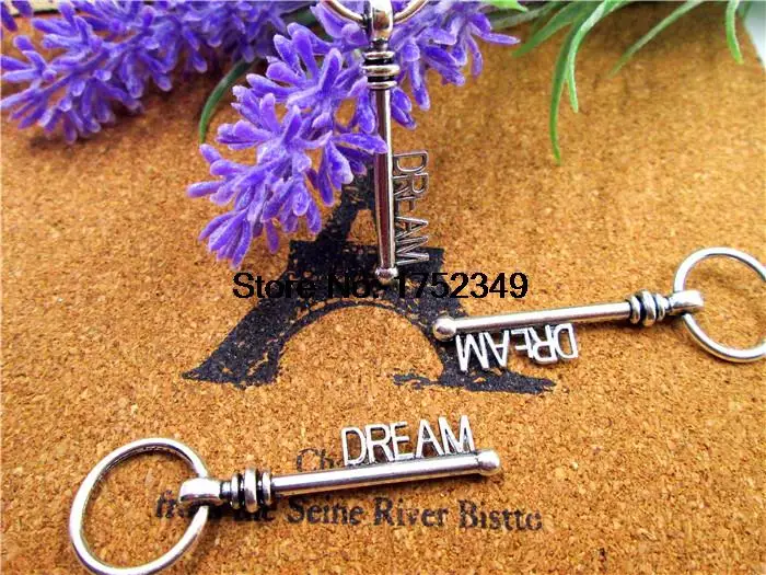 Подвеска в виде ключа мечты 20 шт., подвеска в виде антикварного тибетского серебра с милым филигранным ключом 52x17 мм