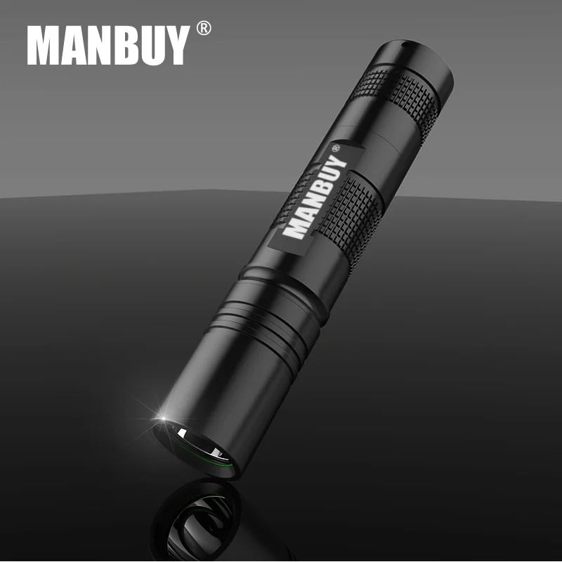 MANBUY W109 фонарик без 18650 батареи завод Q5 светодиодный вращающийся неполярный зум концентрирующий большой диапазон алюминиевый сплав лампа