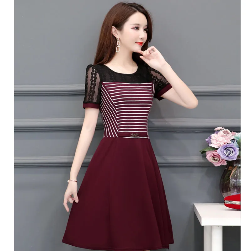 Женские летние платья новейшие элегантные тонкие Vestido сексуальные кружевные в