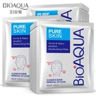Уход за кожей BIOAQUA, женские увлажняющие маски для лица от акне, контроль жирности, натуральная Отбеливающая маска с эссенцией